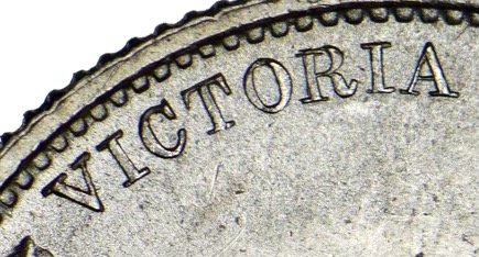 1887 Sixpence Jubilee head R over I S3928 ESC 3265 Extremely rare (R3) GEF