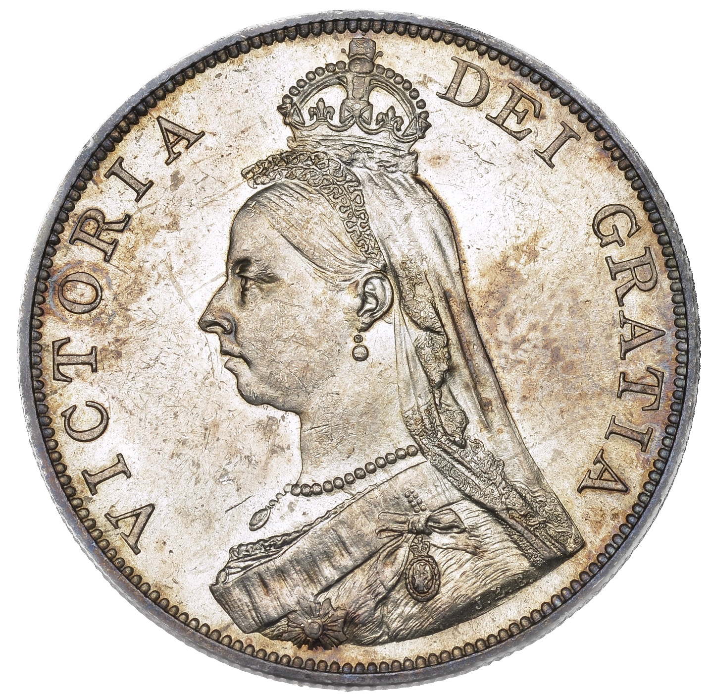 1889 Double Florin S3923 ESC 2701 UNC