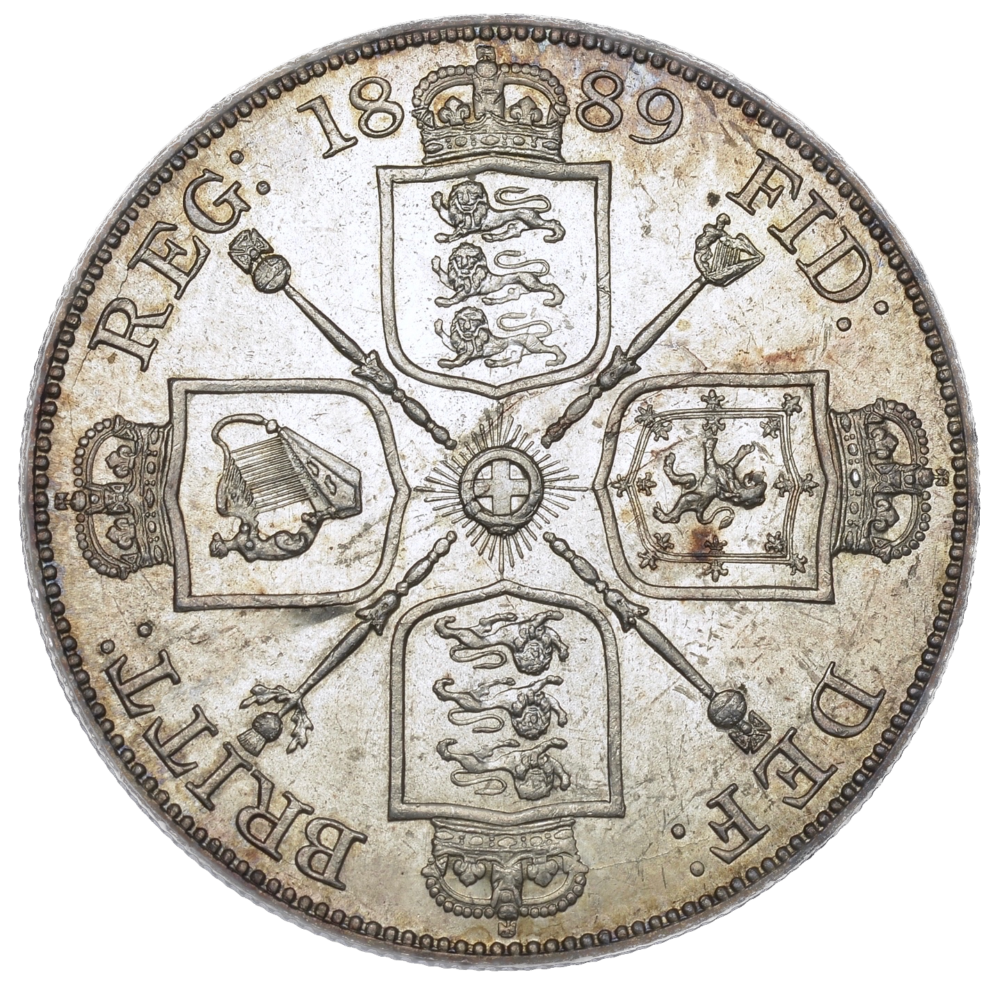 1889 Double Florin S3923 ESC 2701 UNC
