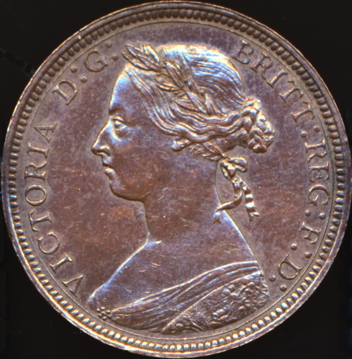 1889 Halfpenny F 360 AUNC