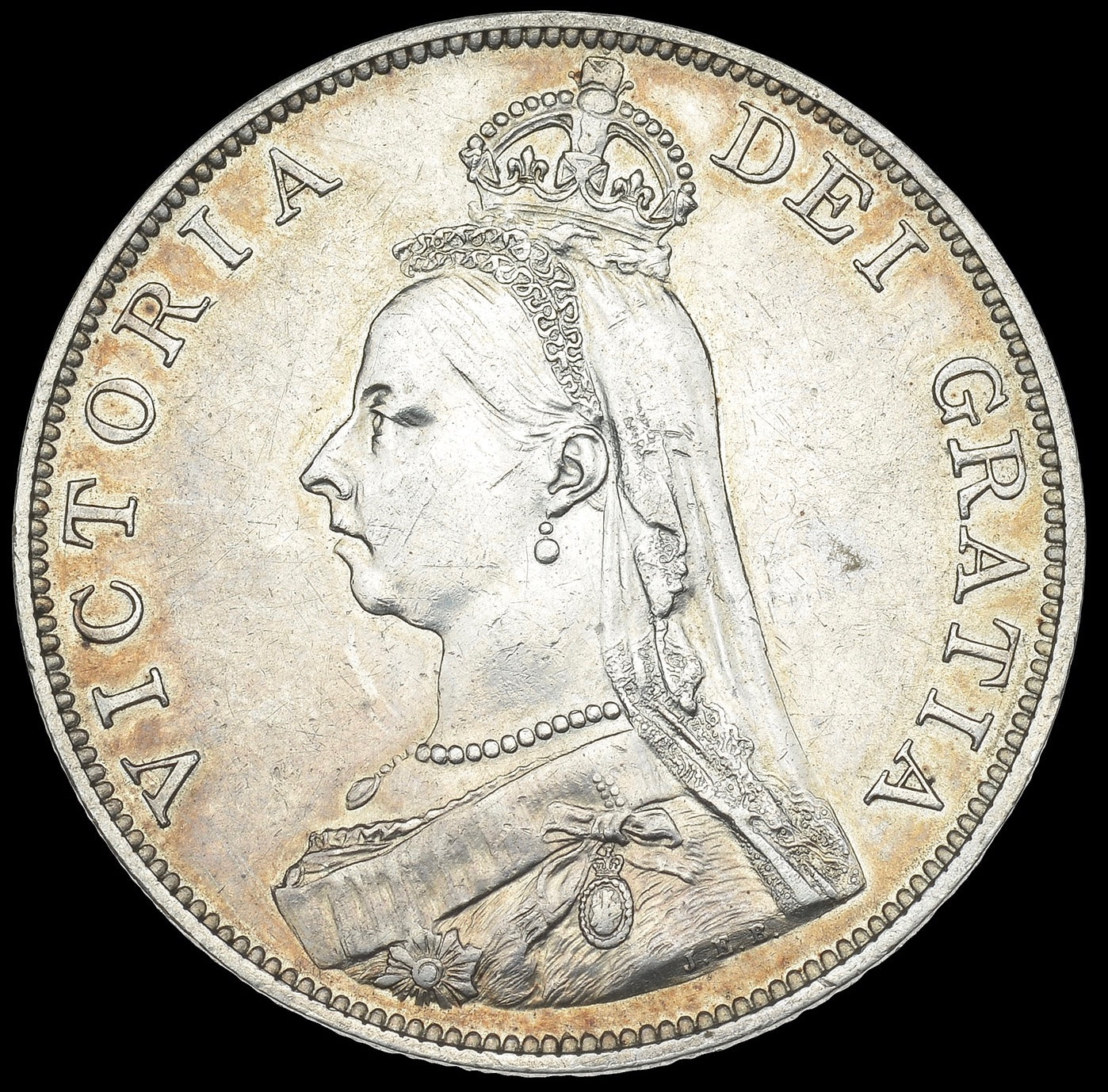 1889 Double Florin S3923 ESC 2702 Inverted 1 for I EF or near so