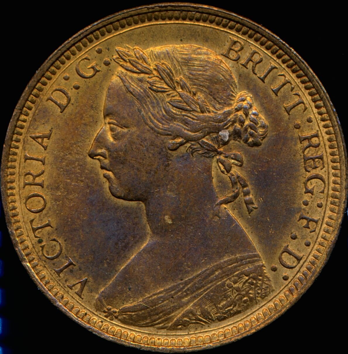 1890 Halfpenny F 362 UNC