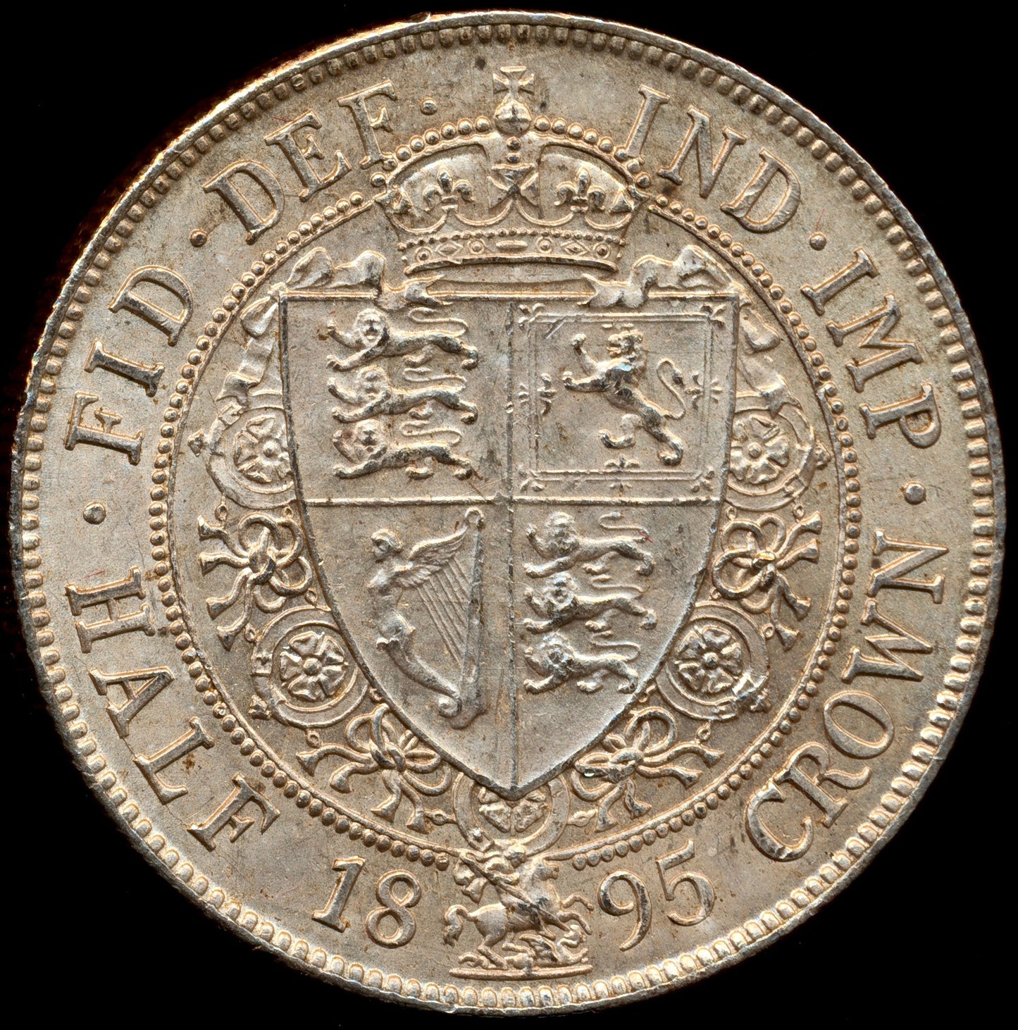 1895 Halfcrown Old veiled head S3938 ESC 2781 AUNC