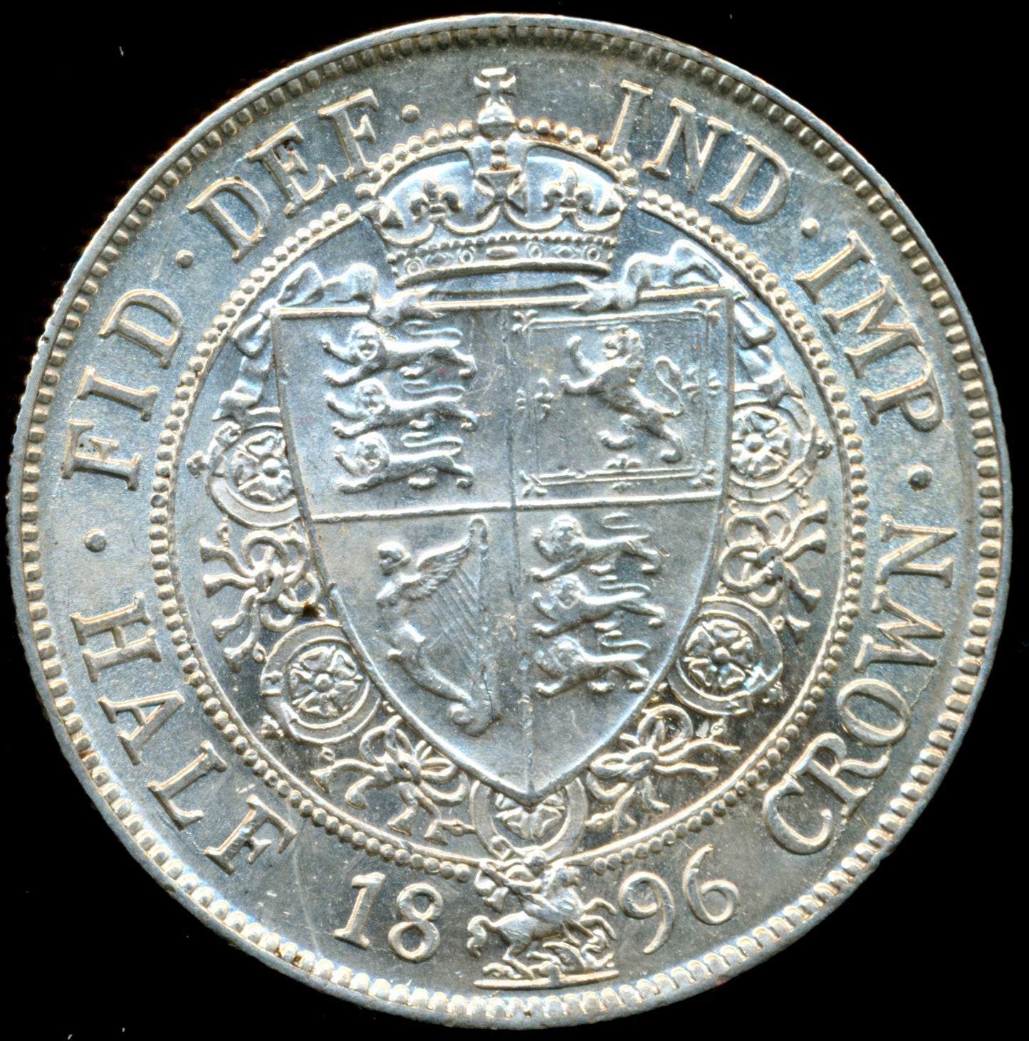 1896 Halfcrown Old veiled head S3938 ESC 2782 Scarce UNC or near so