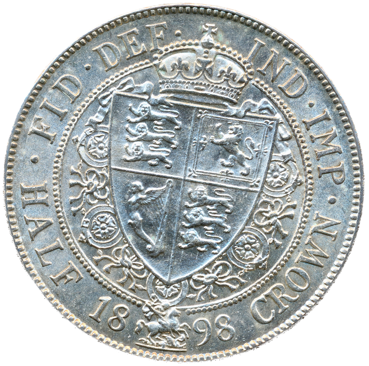 1898 Halfcrown Old veiled head S3938 ESC 2784 Scarce AUNC