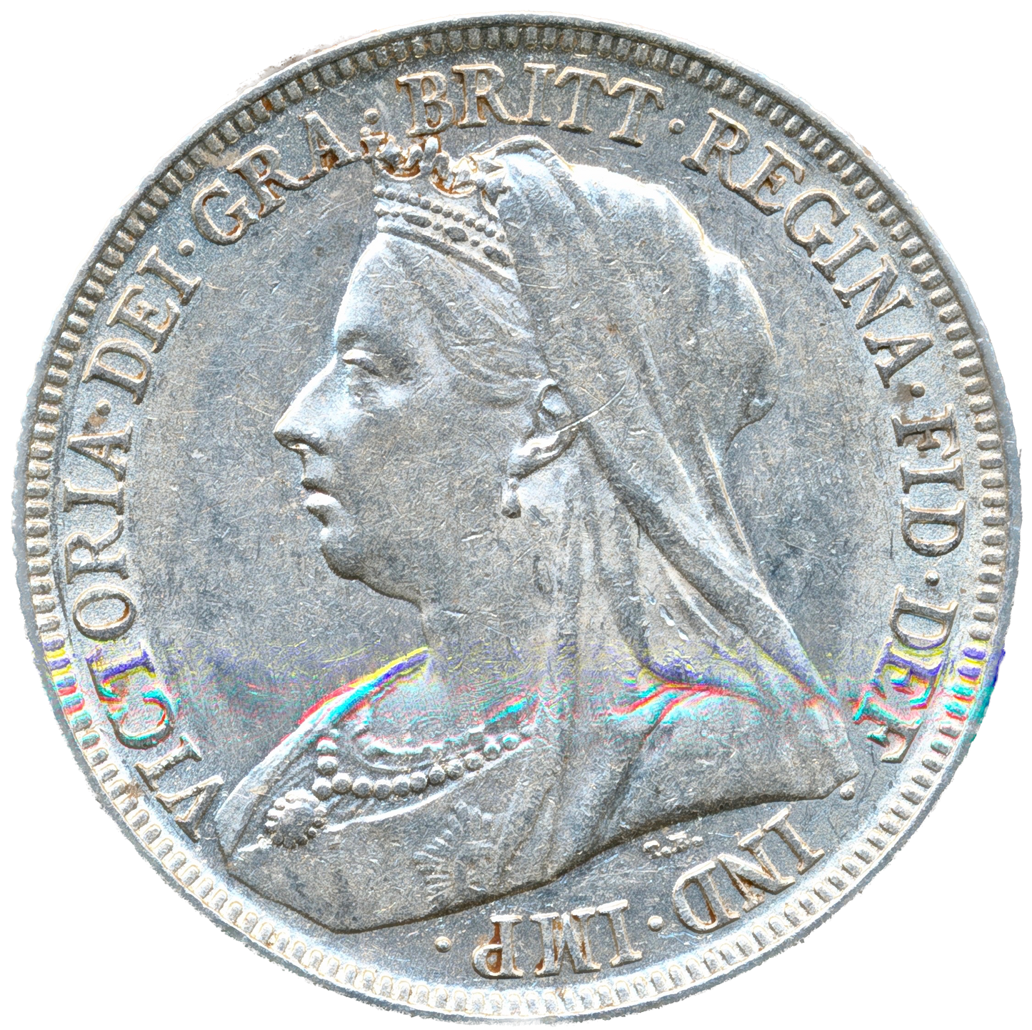 1898 Shilling Old veiled headS3940A ESC 3163 AUNC