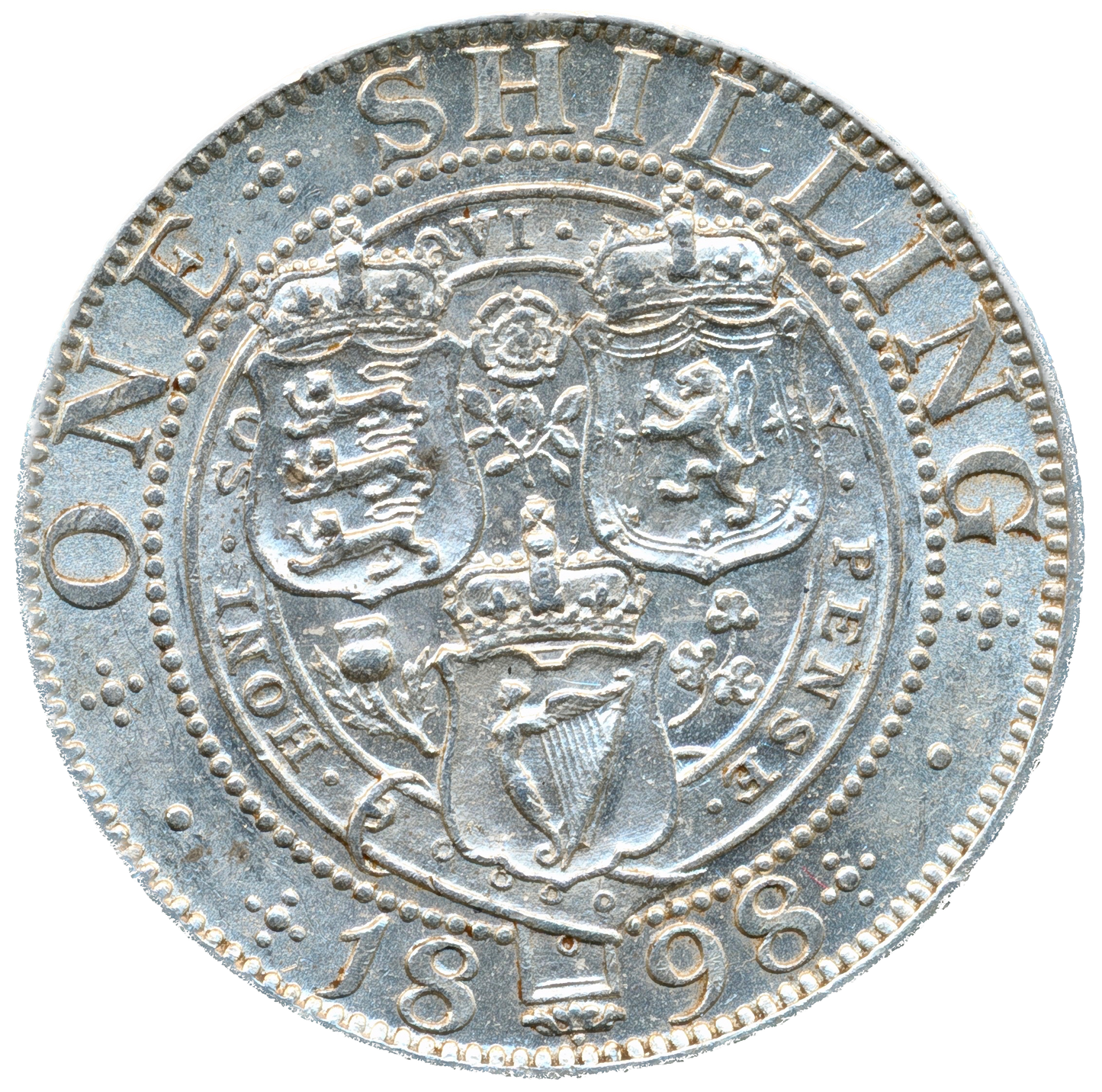 1898 Shilling Old veiled headS3940A ESC 3163 AUNC