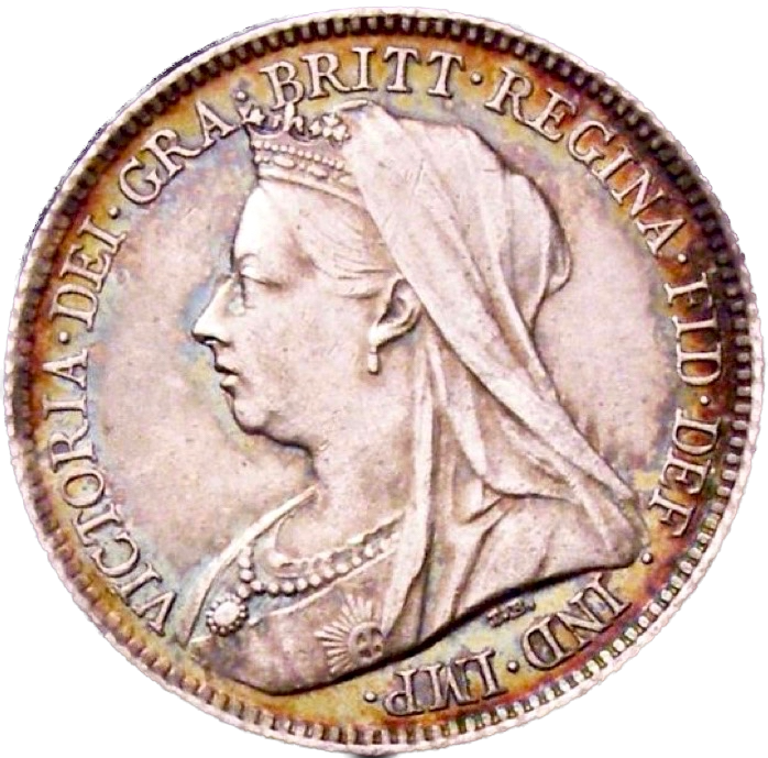 1898 Sixpence Old veiled head Small date S3941 ESC 3291var AUNC