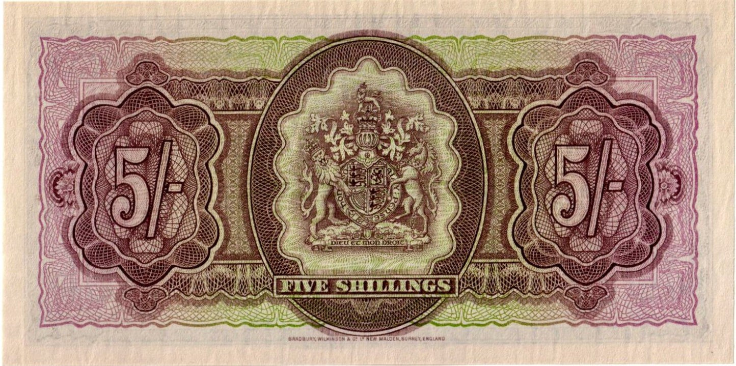 BERMUDA P.18b 1957 5 Shillings W/1 GEM UNC 66 EPQ