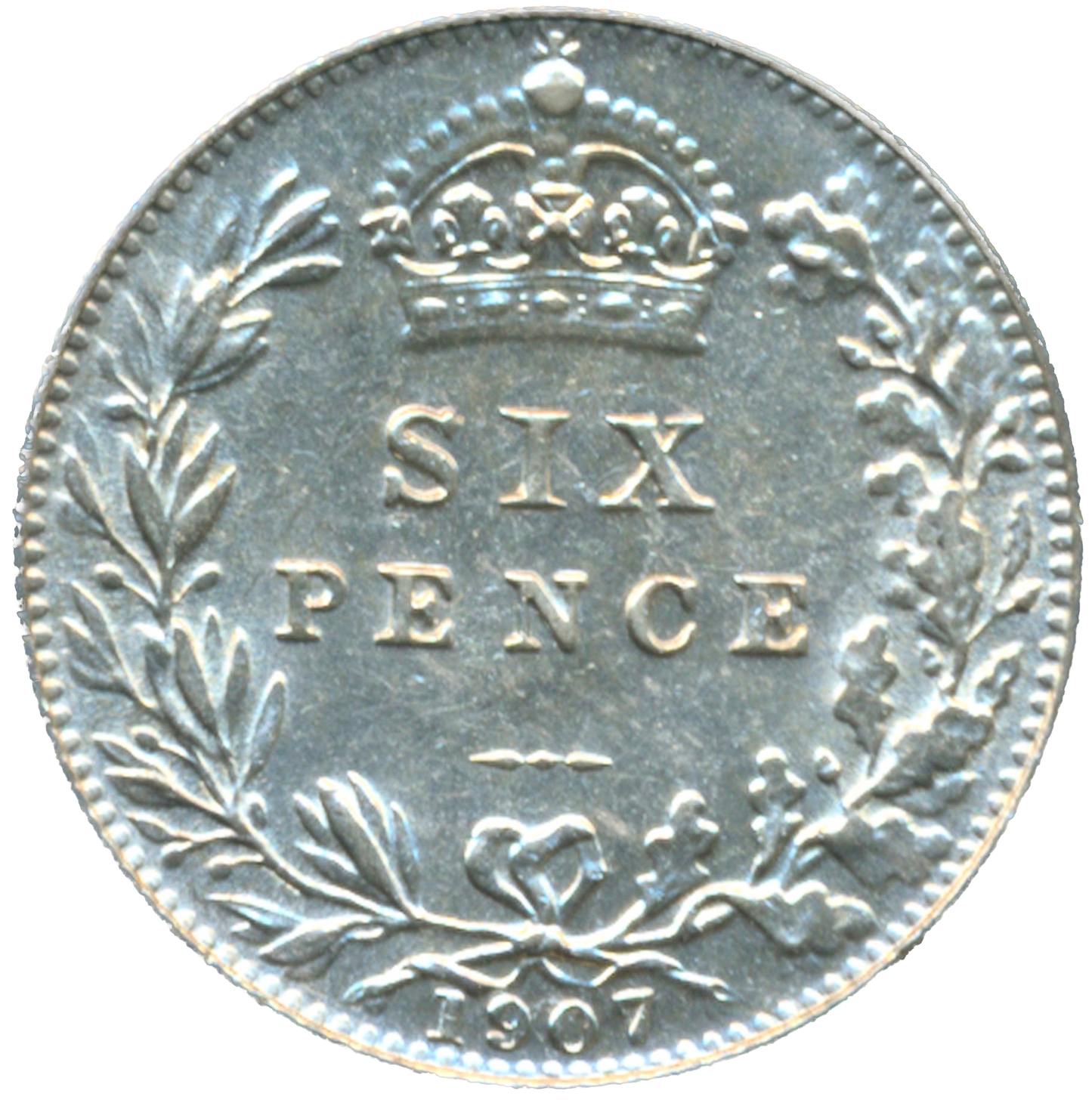 1907 Sixpence S3983 ESC 3603 Scarce GEF