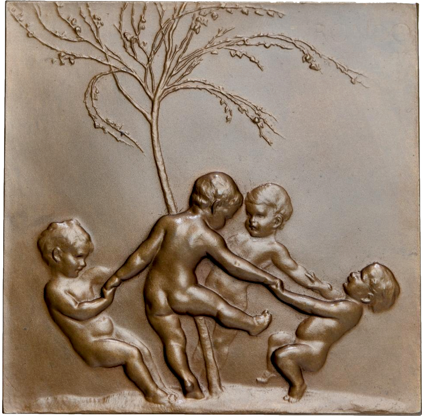 1907 AUSTRIA Rondo 80mm square plaque by Stefan Schwartz