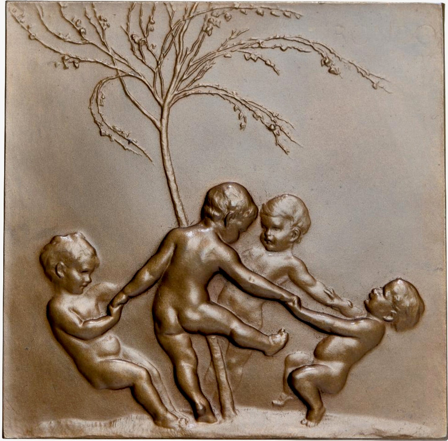 1907 AUSTRIA Rondo 80mm square plaque by Stefan Schwartz