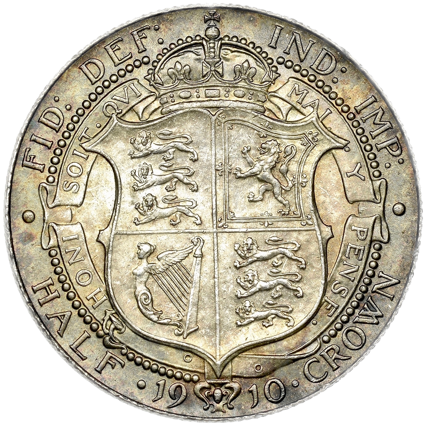 1910 Halfcrown S3980 ESC 3576 Scarce AUNC