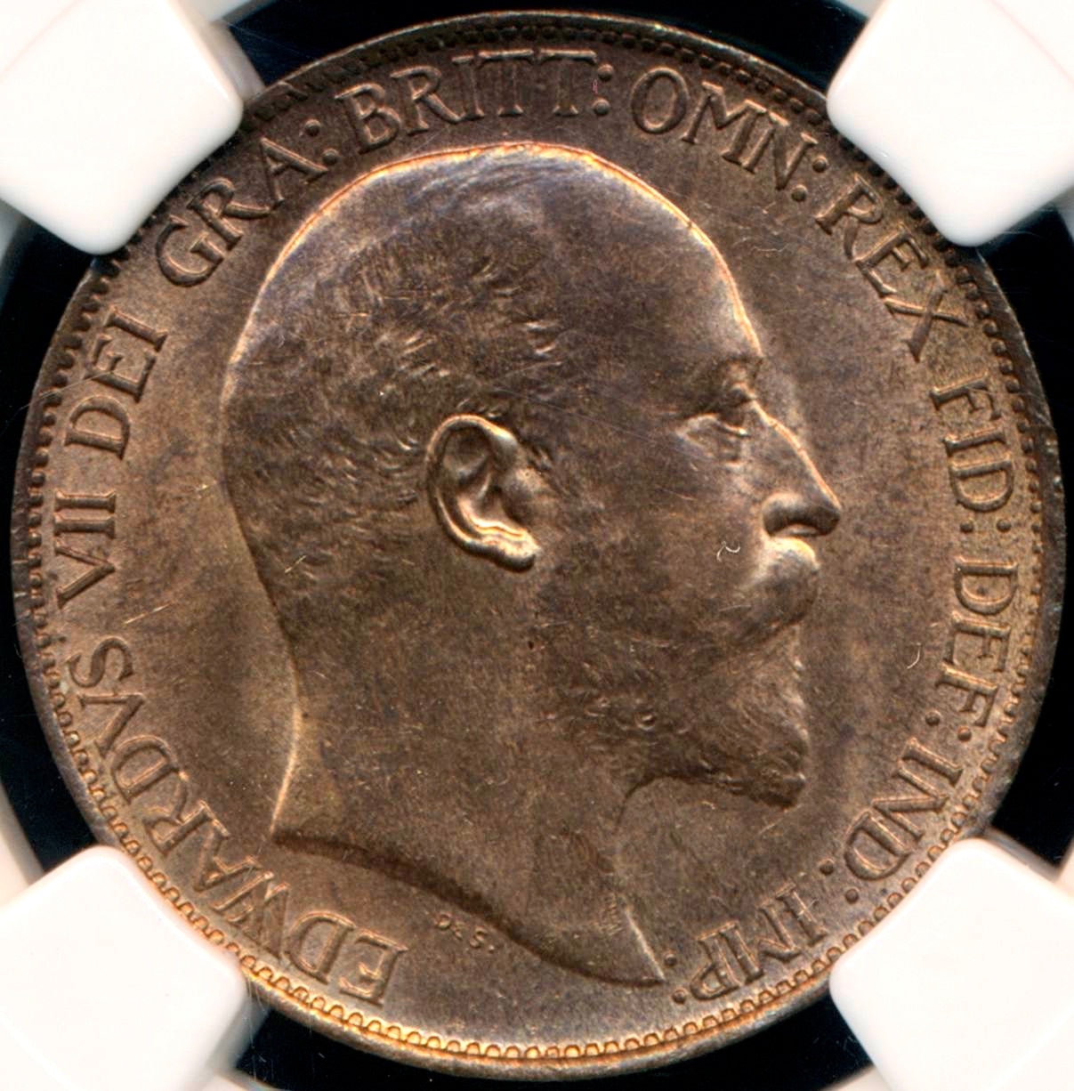 1910 Halfpenny S 3991 F 389 UNC MS62 RB