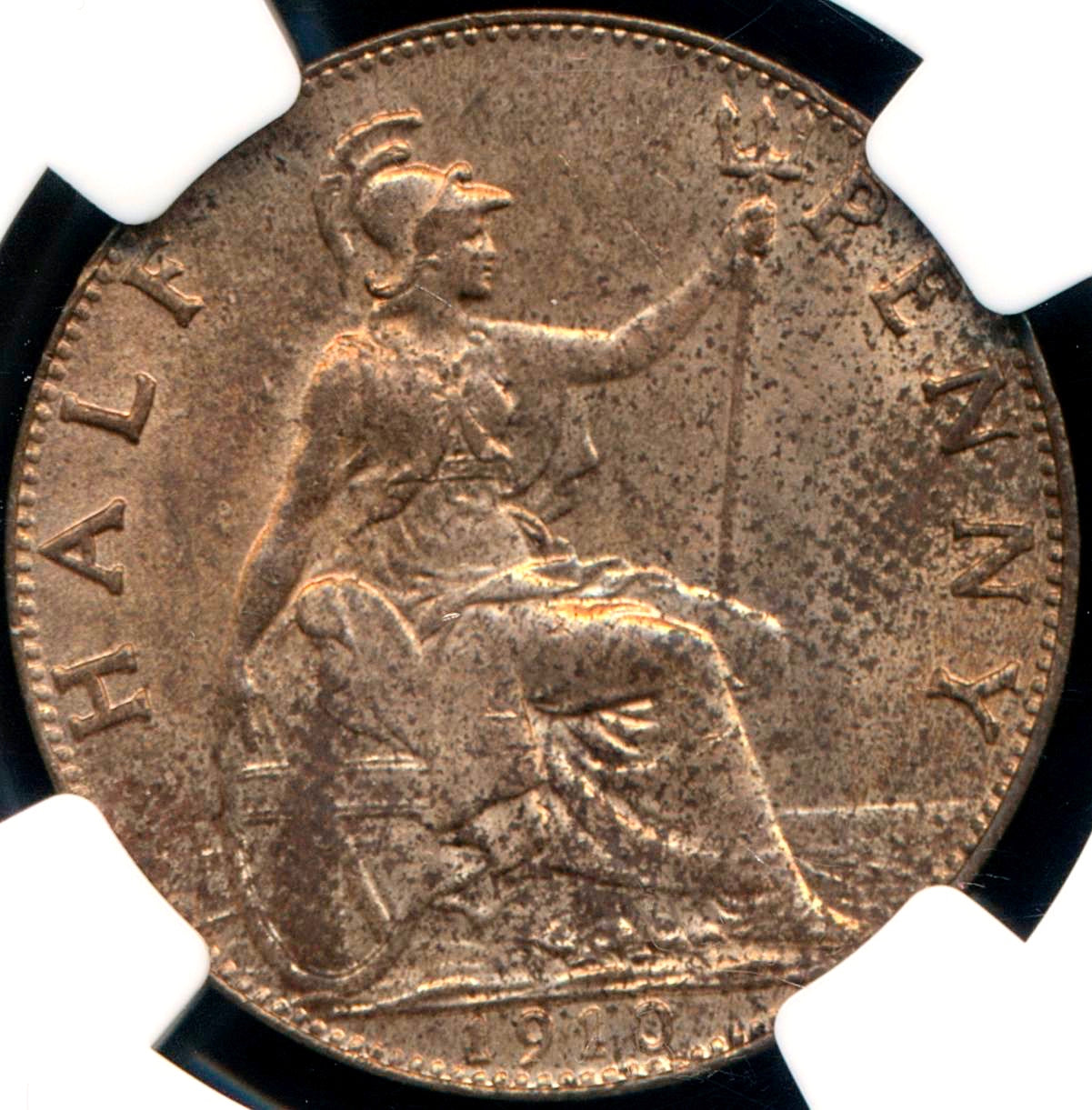 1910 Halfpenny S 3991 F 389 UNC MS62 RB