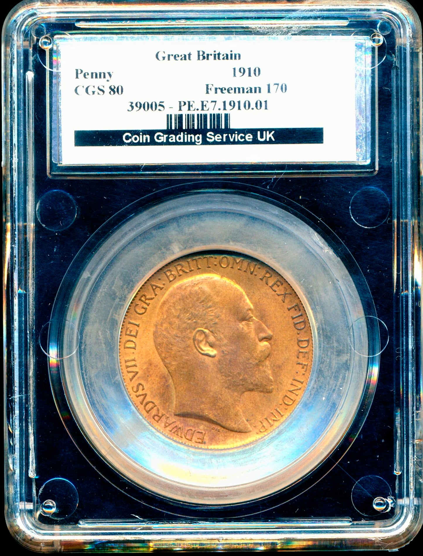 1910 Penny S3990 F170 LCGS80 UNC