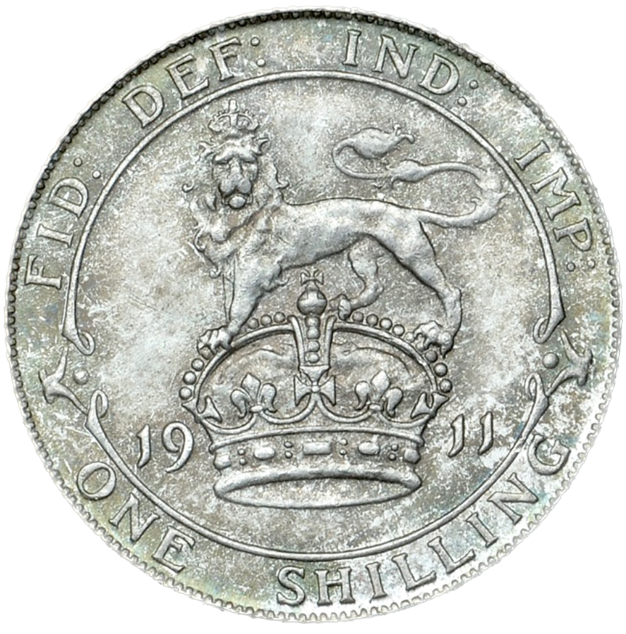 1911 Shilling S4013 ESC 3799 Obverse 2 UNC