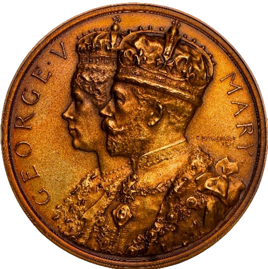 1911 Coronation cased set of two medals E1921 BHM 4023 Extremely Rare UNC