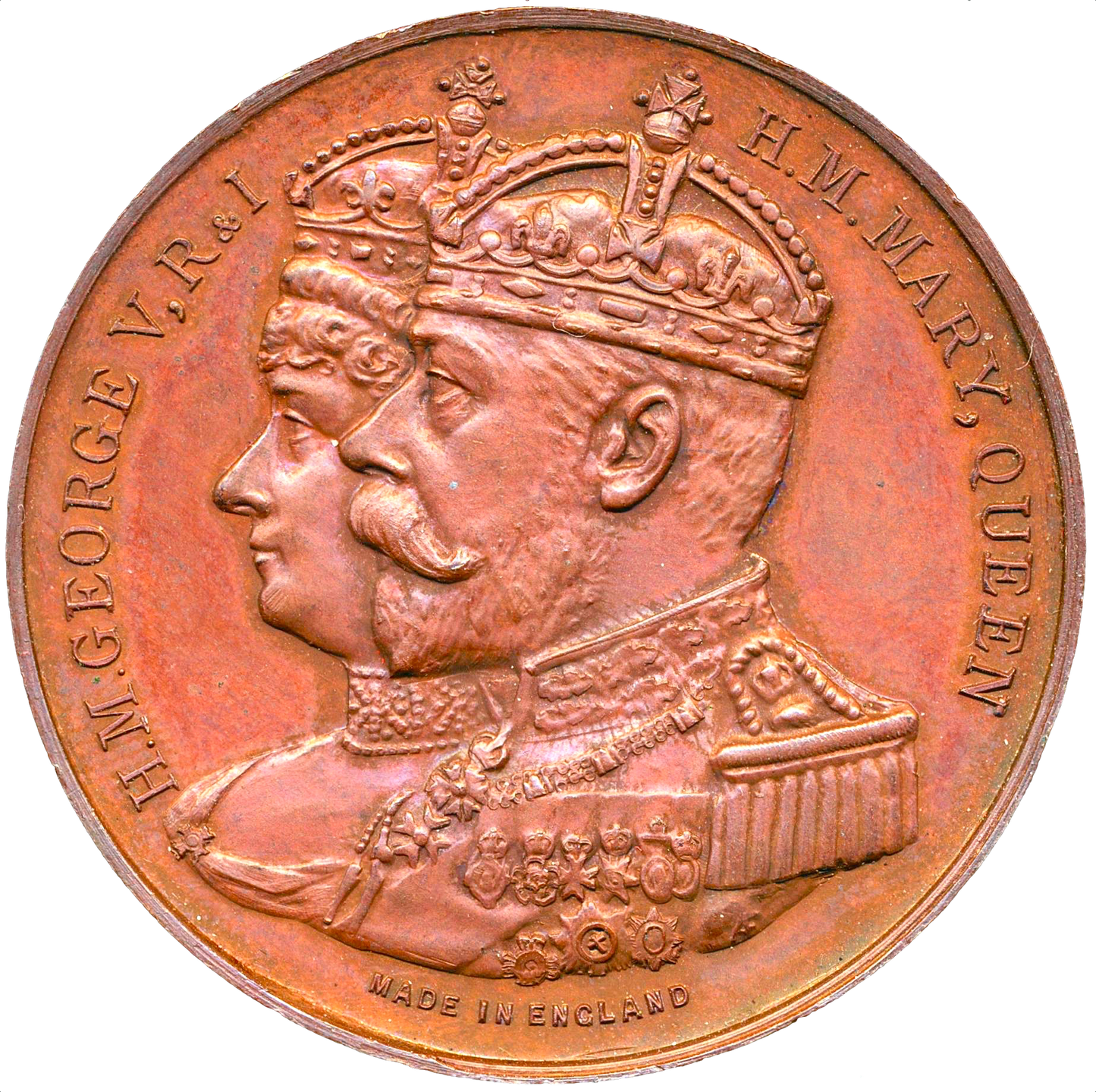 1911 Coronation bronze medal in box of issue BHM 4034var AUNC