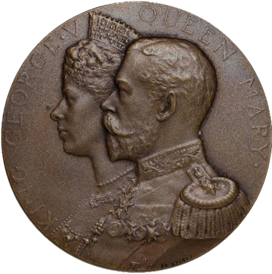 1911 Coronation cased set of four bronze medals BHM 4056 Extremely Rare UNC