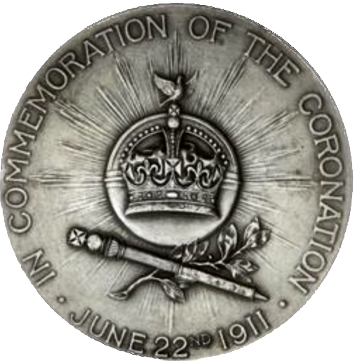 1911 Coronation cased set of four medals bronze and silver BHM 4056 Extremely Rare UNC