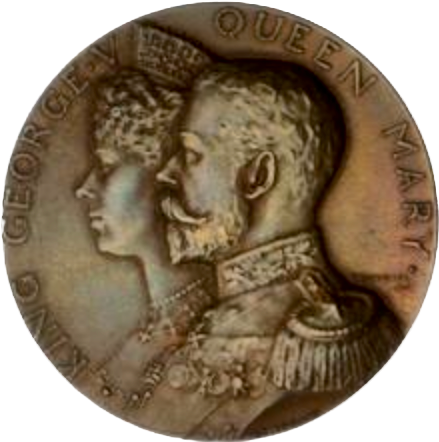 1911 Coronation cased set of four medals bronze and silver BHM 4056 Extremely Rare UNC