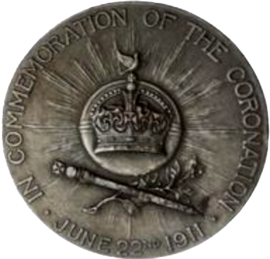 1911 Coronation cased set of four medals bronze and silver BHM 4056 Extremely Rare UNC