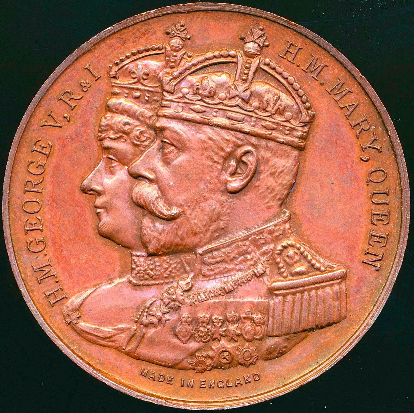 1911 Coronation bronze medal in box of issue BHM 4034var AUNC