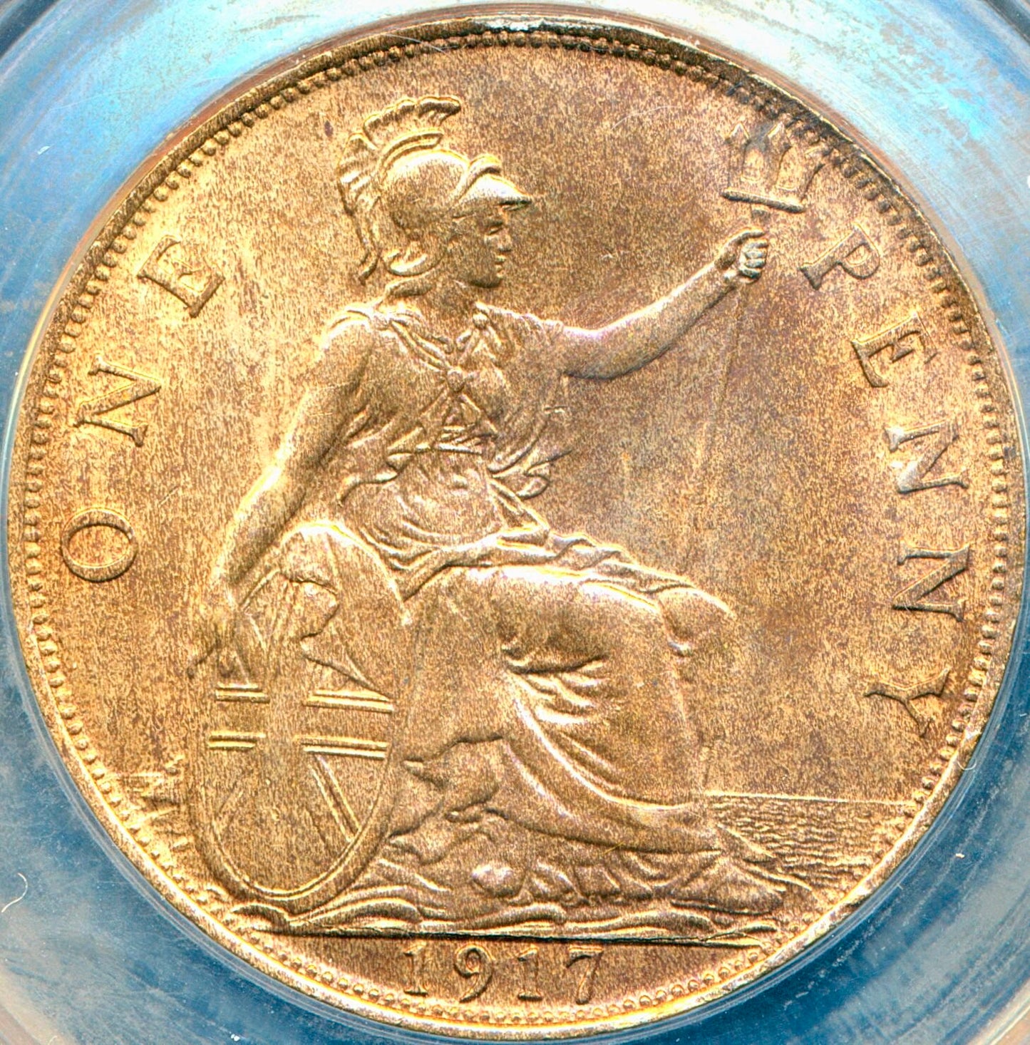 1917 Penny S4051 F181 LCGS70 AUNC