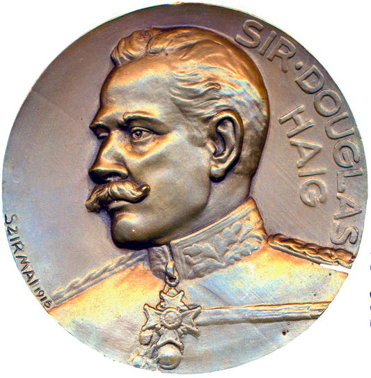 1918 General Sir Douglas Haig 60mm bronze by Szirmaï
