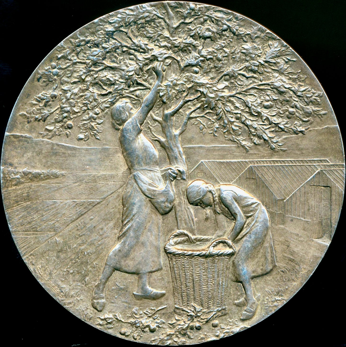 1920 BELGIUM 75.5mm silver award medal by Godefroid Devreese