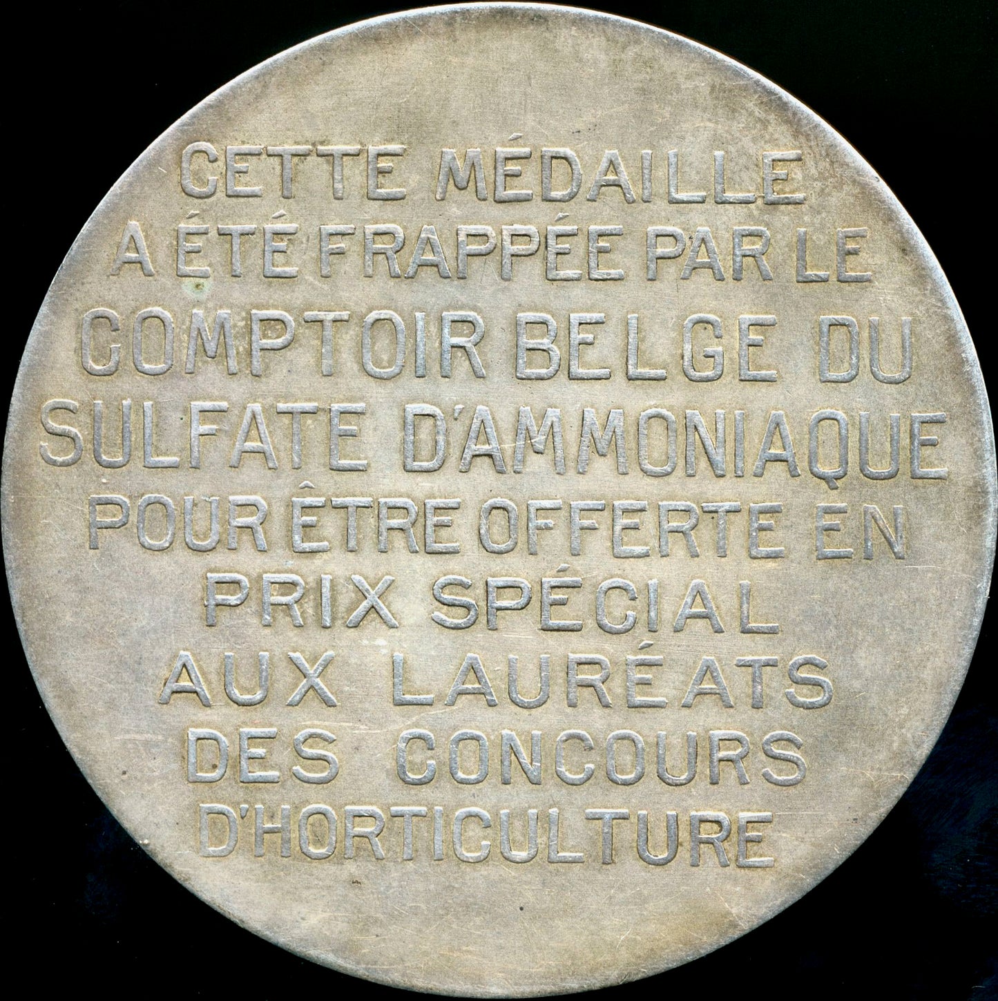 1920 BELGIUM 75.5mm silver award medal by Godefroid Devreese