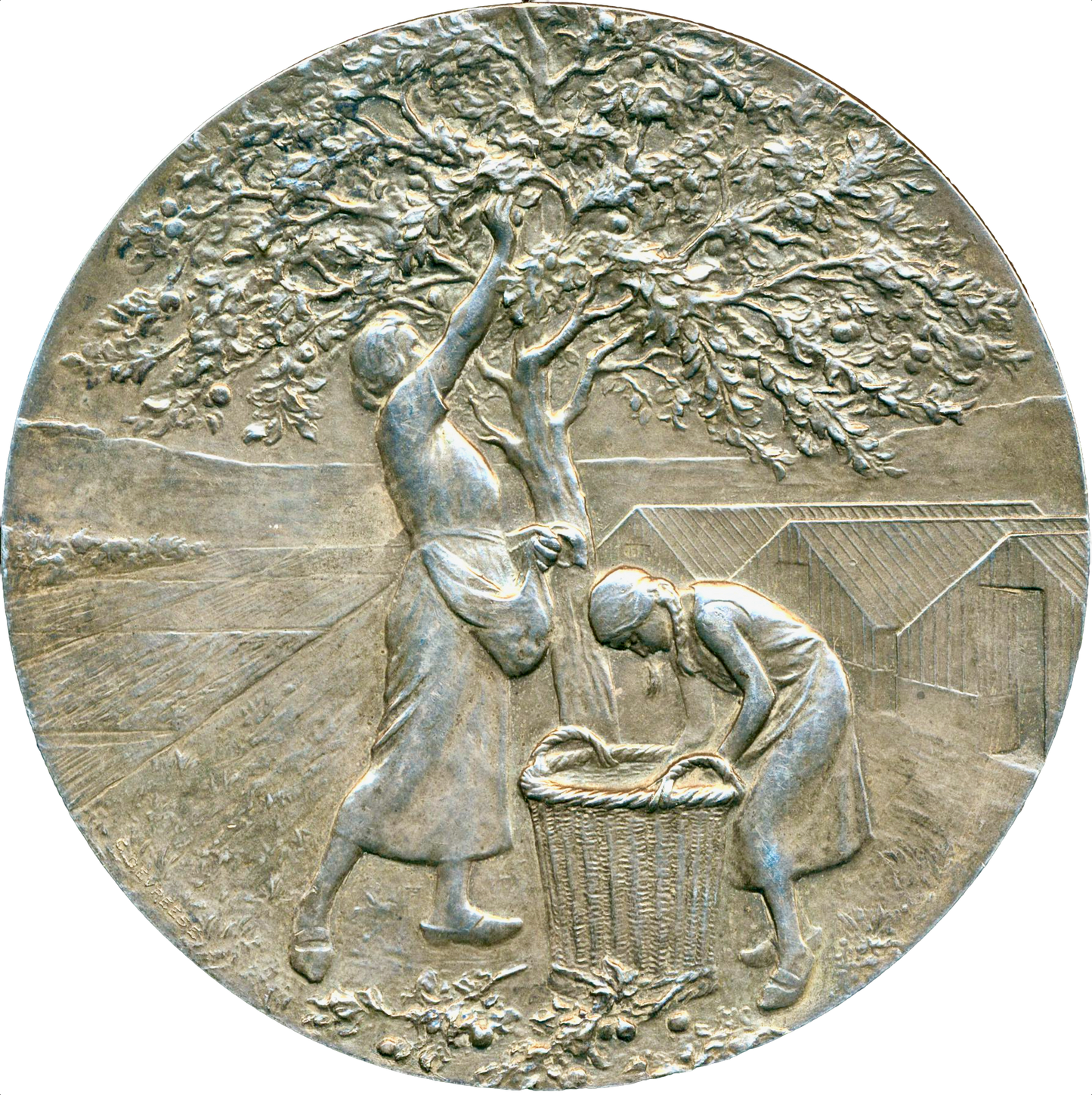 1920 BELGIUM 75.5mm silver award medal by Godefroid Devreese