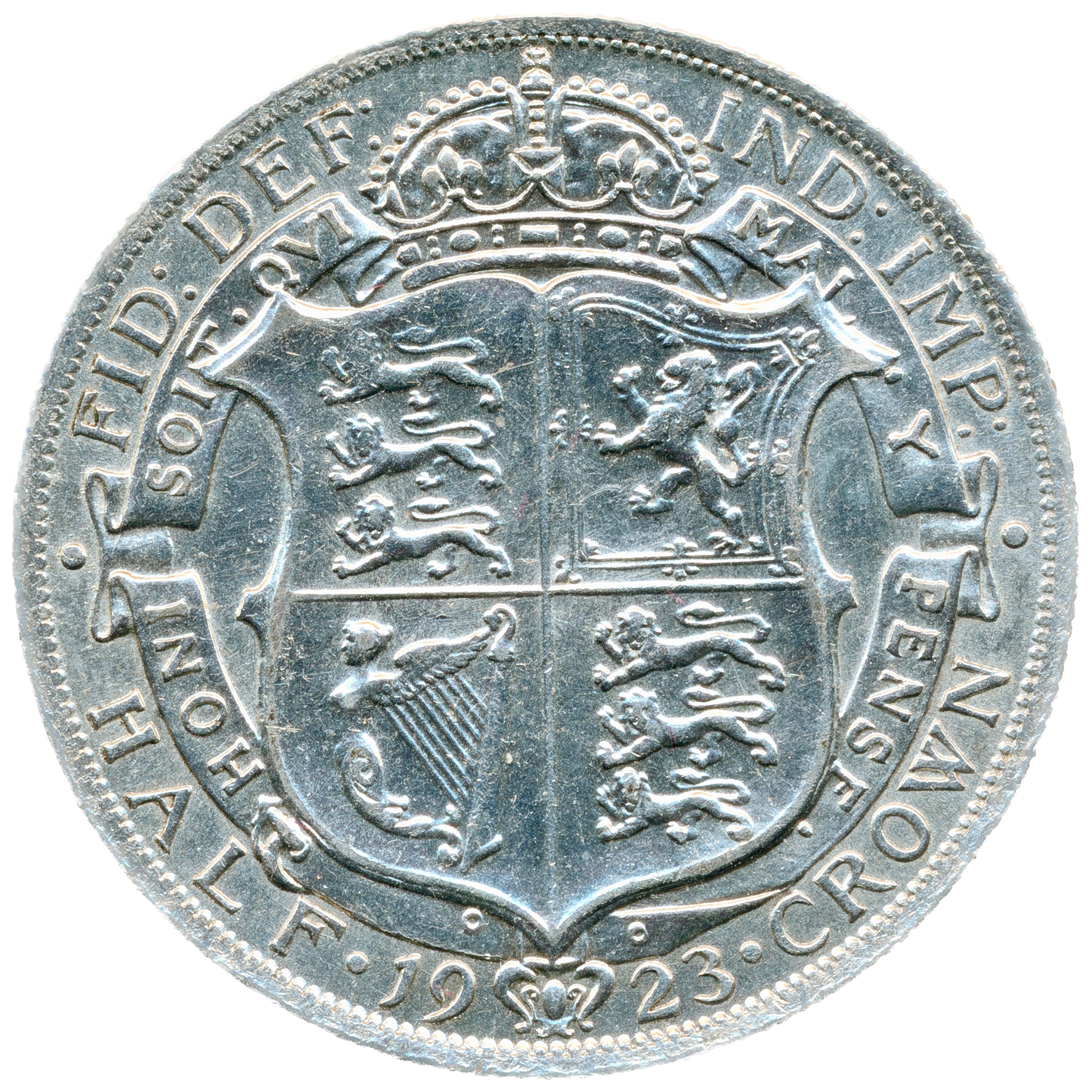 1923 Halfcrown S4021A ESC 3724 Scarce EF/GEF