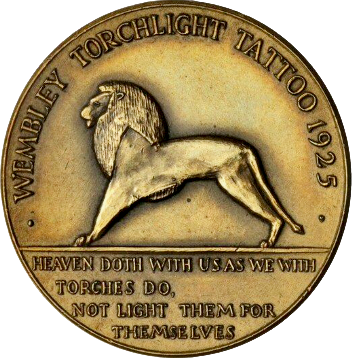 1925 British Empire Exhibition, Torchlight Tattoo 38mm bronze medal BHM 4206 E1998