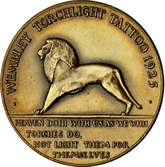1925 British Empire Exhibition, Torchlight Tattoo 38mm bronze medal BHM 4206 E1998