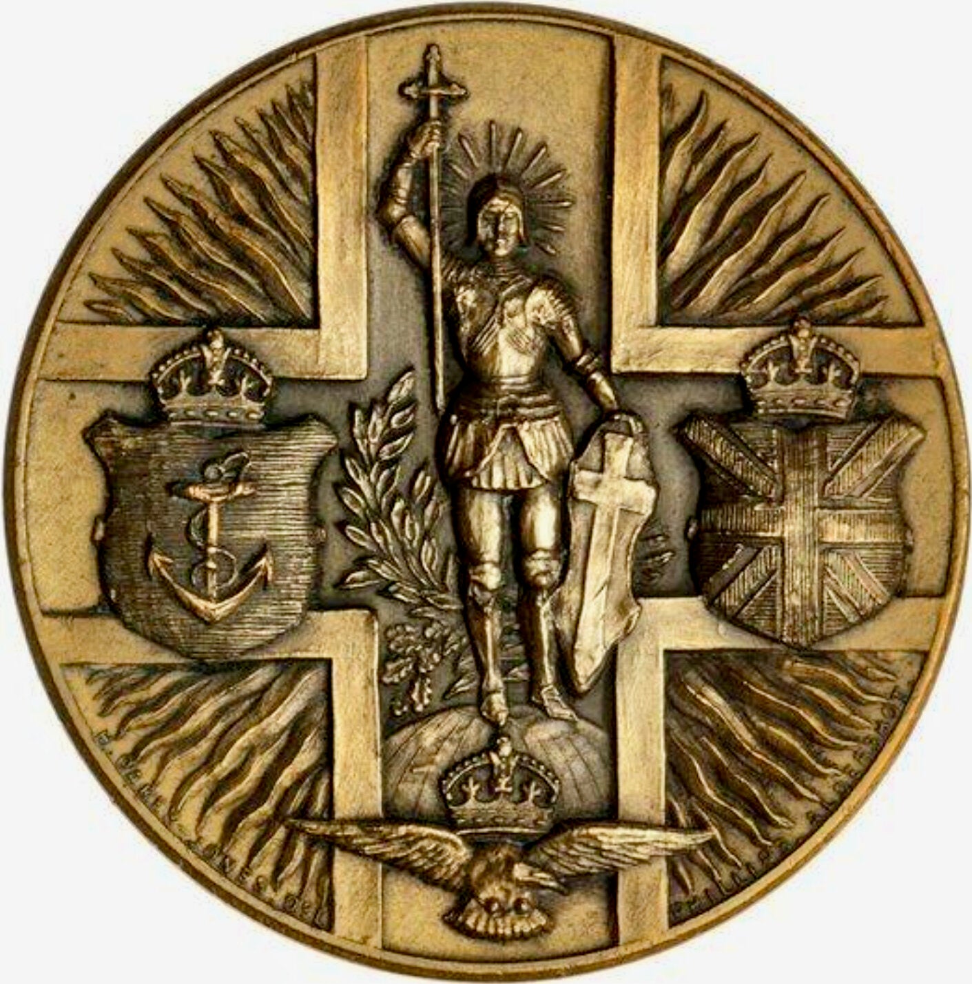 1925 British Empire Exhibition, Torchlight Tattoo 38mm bronze medal BHM 4206 E1998