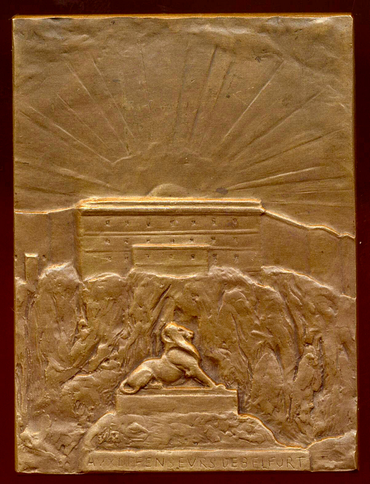 1930 FRANCE Alsacienne regional dress bronze plaque 61mm*48mm