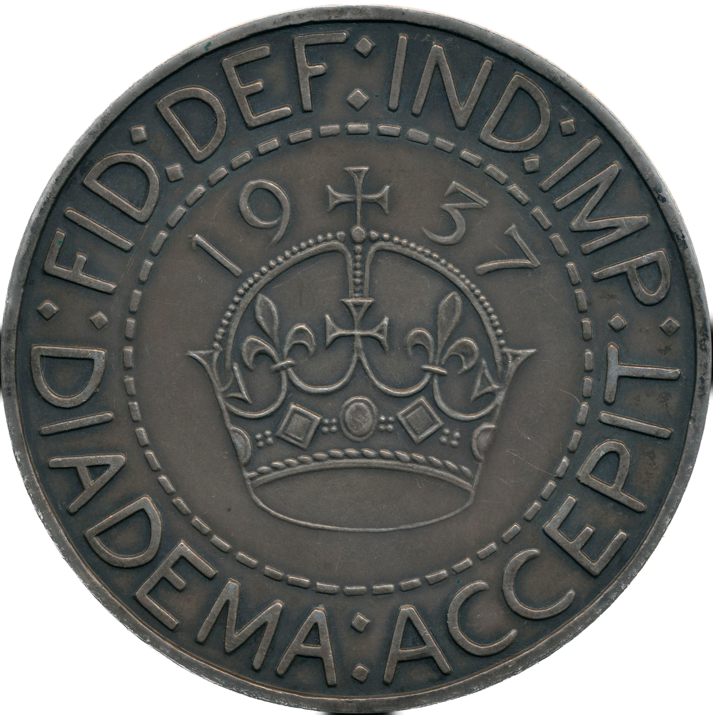 1937 (intended) Coronation 60.5mm silver medal by J Tautenhayn 4297 E2043
