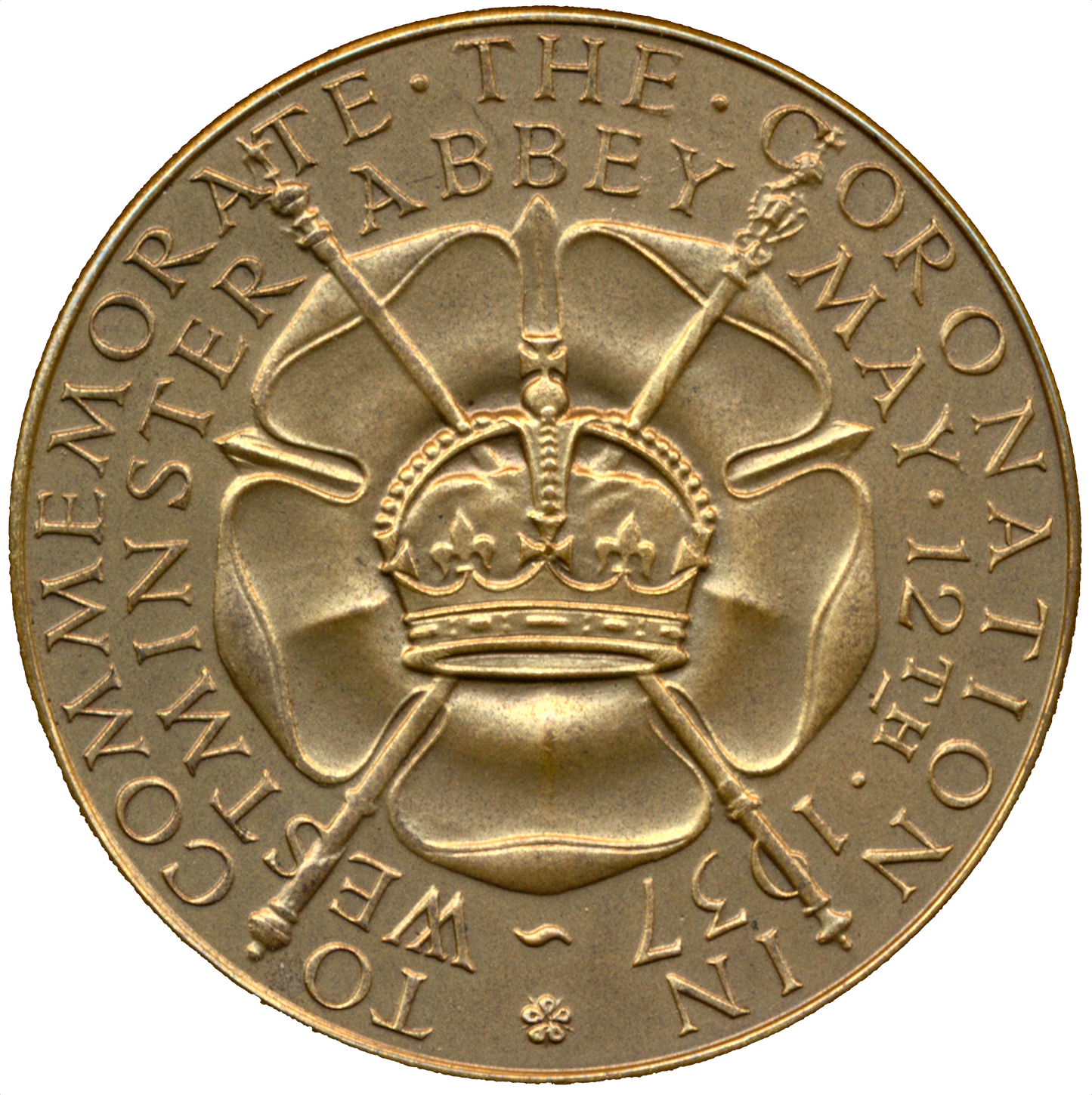 1937 Coronation copper medallion box of issue by Pinches BHM 4336 AUNC