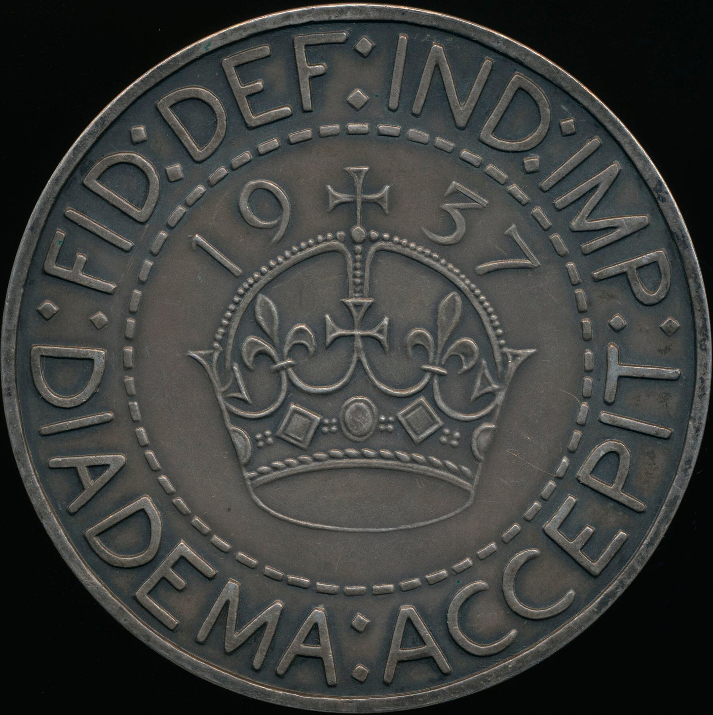 1937 (intended) Coronation 60.5mm silver medal by J Tautenhayn 4297 E2043