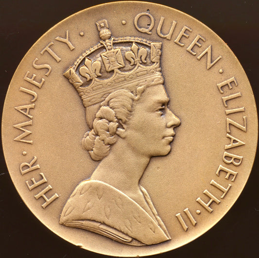 1953 Coronation 55mm copper medal by Turner & Simpson BHM 4444 UNC