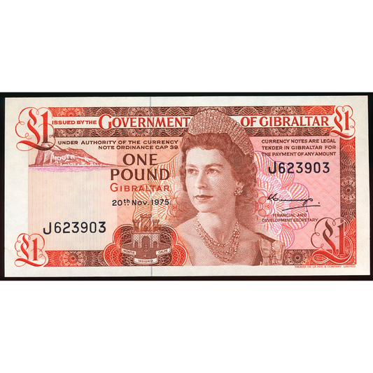 GIBRALTAR P.20a 1975 £1 UNC J