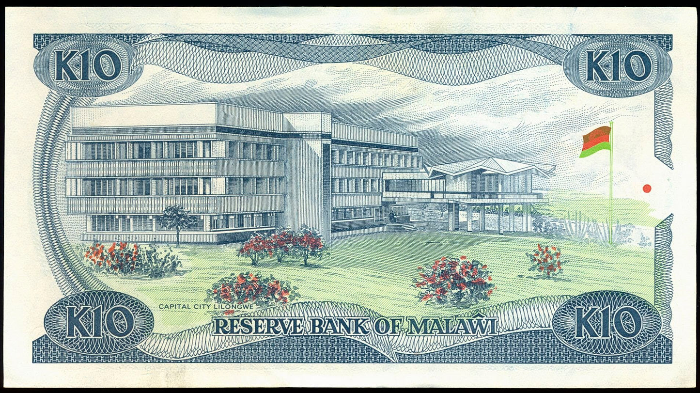 MALAWI P.21b 1988 10 Kwacha Gem UNC 65 EPQ