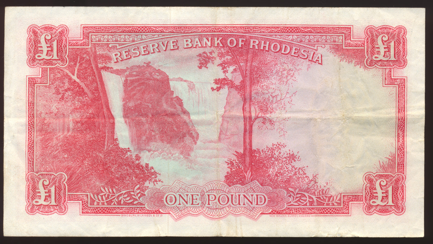 RHODESIA P.25a 1964 £1 VF 30 EPQ