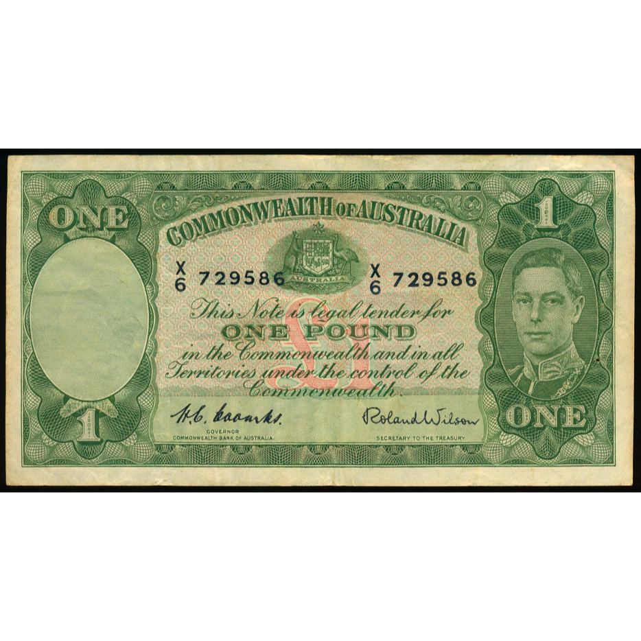 AUSTRALIA P.26d 1938-1952 £1 GVF X6