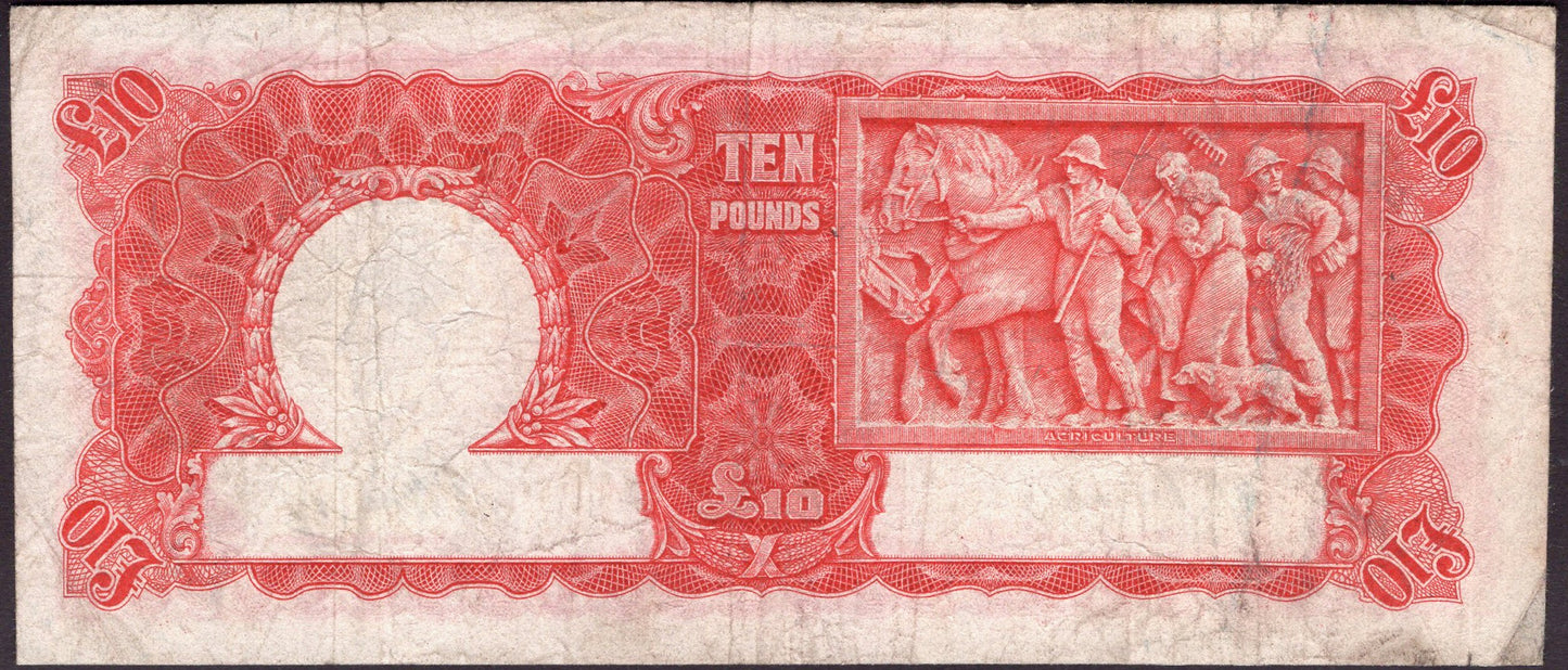 AUSTRALIA P.28c 1927 £10 GF K66