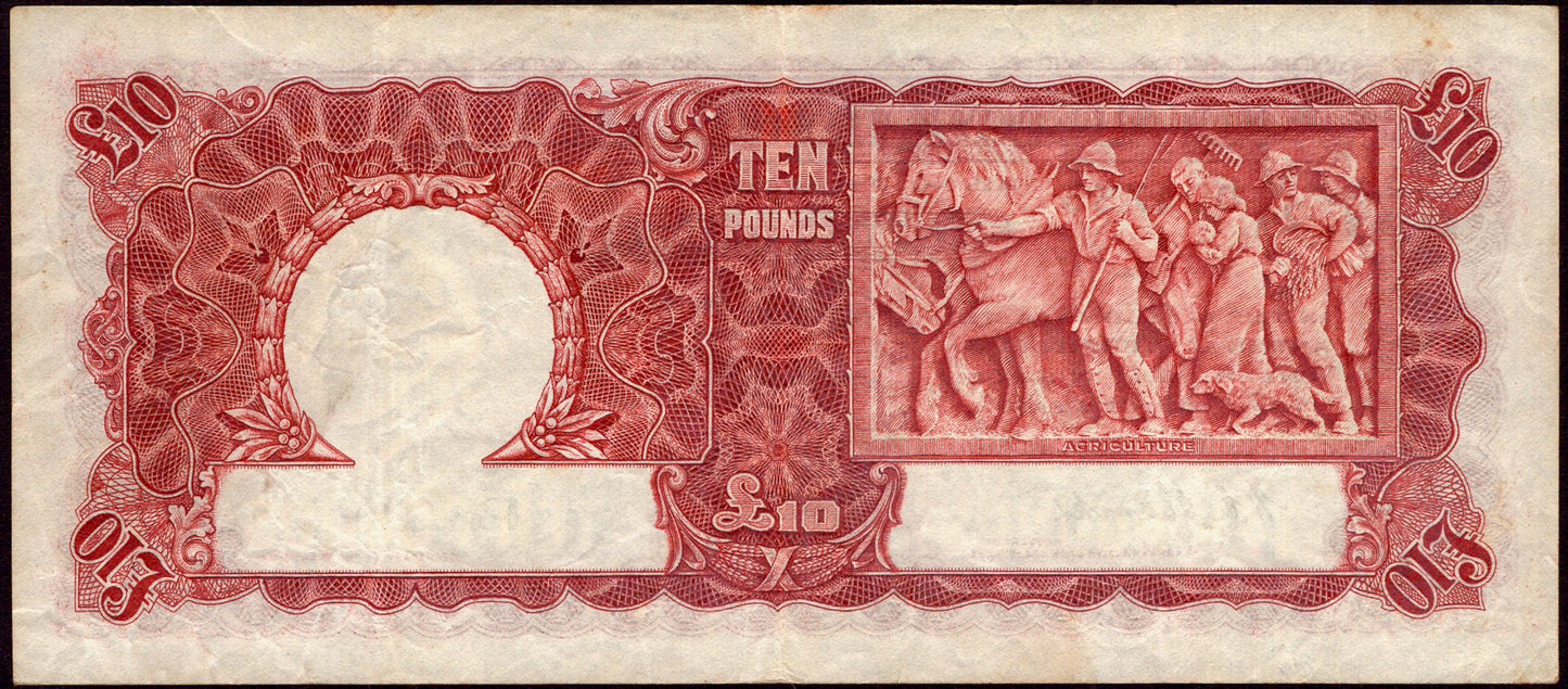 AUSTRALIA P.28d 1927 £10 VF 30