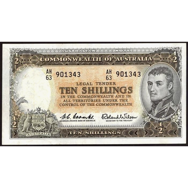 AUSTRALIA P.33a 1961-1965 10 Shillings VF 30