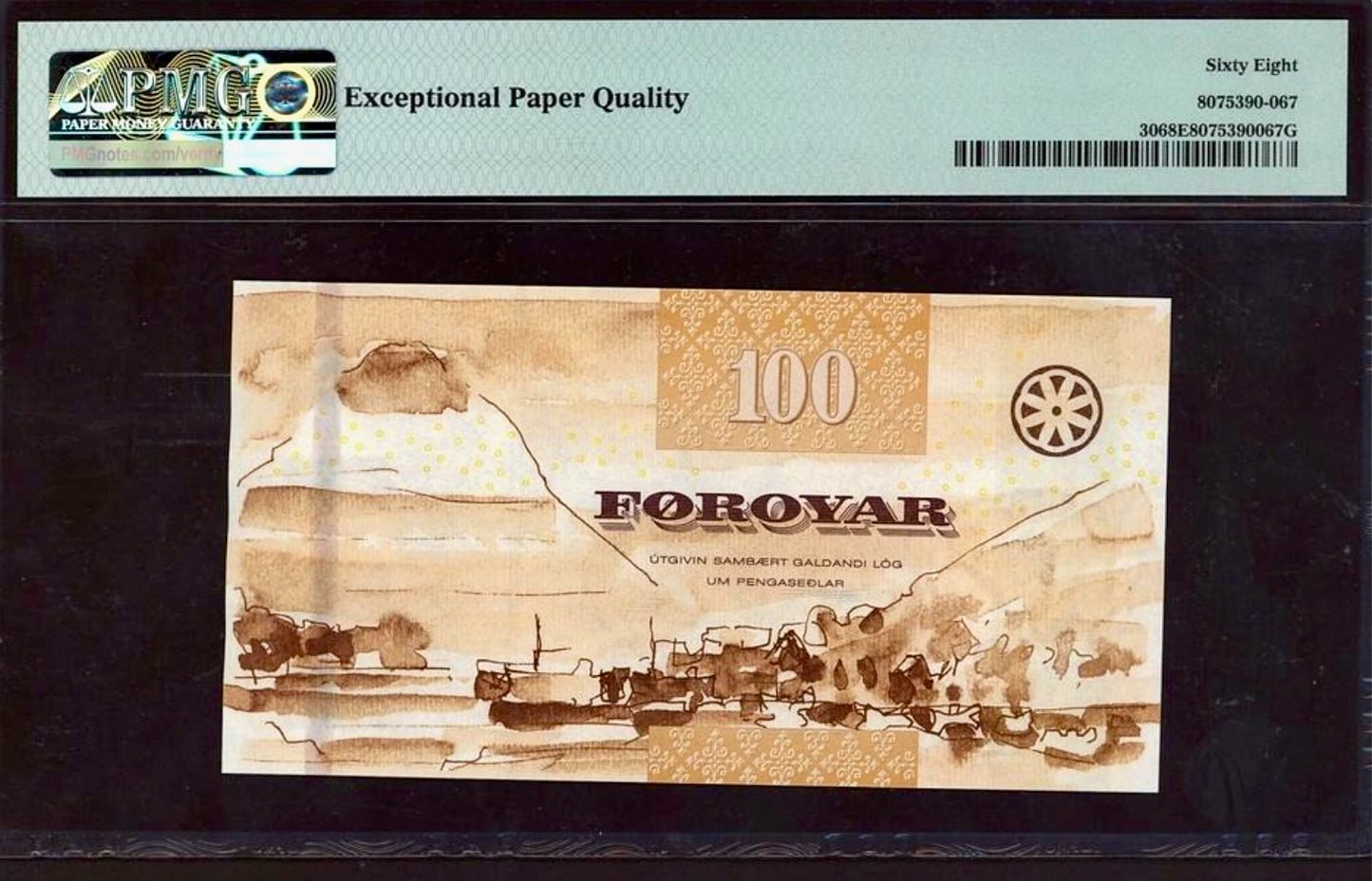 FAEROE ISLANDS P.30 2011 100 Kronur SUPERB GEM 68 UNC